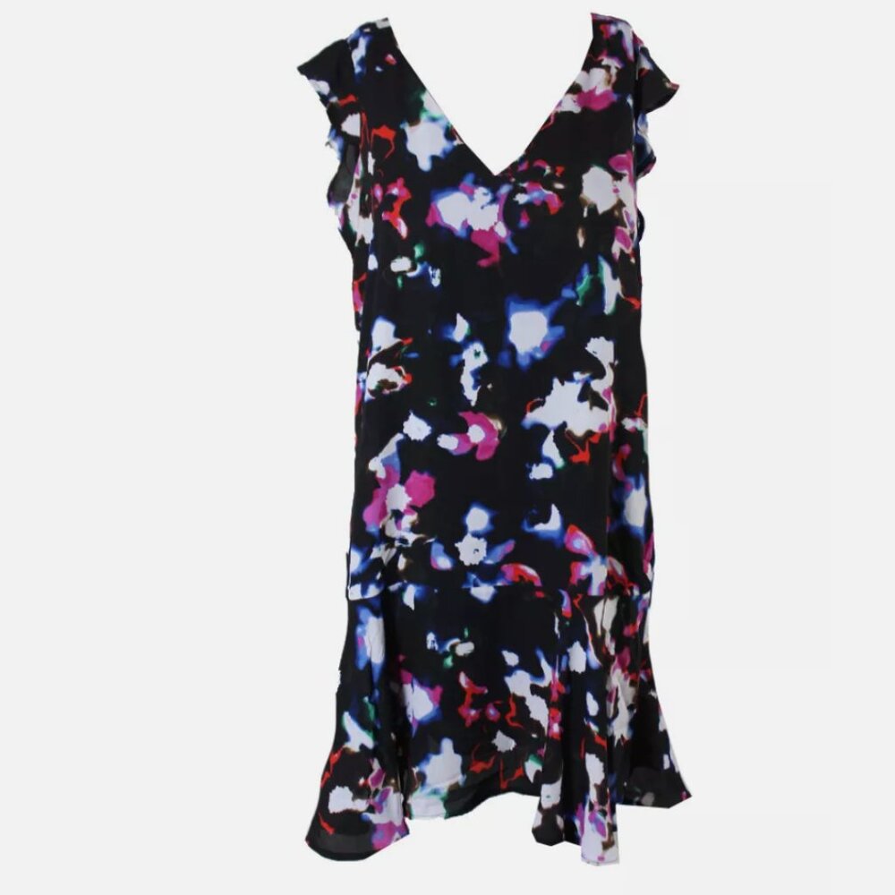 1. State Floral VNeck Short Sleeve Dress - Small